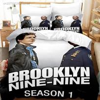 New 3D Print Brooklyn Nine-Nine Bedding Set Bedroom Soft Modern Bedspreads Comefortable Duvet Cover Quilt Cover And Pillowcase EU single(135x200cm) gray