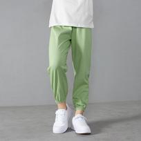 Kids Cotton Solid Breathable Anti Mosquito Long Pants Summer Casual Trousers 160cm gray