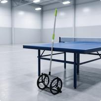 Table Tennis Ball Picker Adjustable Height for Training Courts, Coaches, Players gray