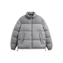 ZARA Puffer Jacket Men's Light Gray 3918550-811 185/104A gray