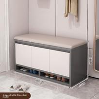 Shoe Storage Bench with Cushion Seat Entryway Shoe Cabinet Organizer Hallway Shoe Rack Bedroom Storage Stool 2/3/4 Door