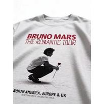 Bruno Mars The Romantic Tour 2026 Printed T-Shirt Bruno Mars Concert Unisex Cototn T Shirt Music Fan Gift 120 gray