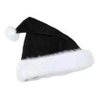 Multi Color Fur Xmas Cap with Pompom Santa Claus Hat Fashion Plush Christmas Hat  Children Adult juoda