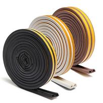 5/10M Self Adhesive Window Door Seal Strip Foam Draught Excluder Soundproof Anti Collision Brown-5m