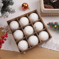 8cm Christmas Lace Foam Ball Ornament Gift Box Decoration 8cm [214g]