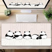 XXL Kawaii Panda Mouse Pad Large Computer Office Game Table 40x90cm Mat Rubber carpet Anti-slip Stitch Edge Keyboard Desk Pads 60x30cm