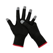 Data Frog Gaming Gloves Breathable Finger Sleeves Compatible with PlayStation 5 Dualsense Controller Mobile Touch Screen 5 BK gray