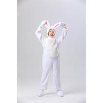 Halloween White Rabbit Costume Kids Toddler Animal Stage Performance Outfit Girls Cute Dress 150 white