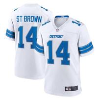 NFL Detroit Lions 14 ST Brown Football Jersey Mens Sports Shirt L