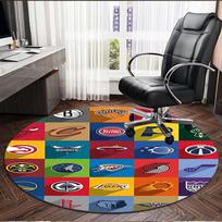 NBA basketball Print Round Rug, Washable Floor Carpet, For Entryway Dorm Laundry Room Office Study, Home Decor Birthday Christmas Gift 120cmx120cm