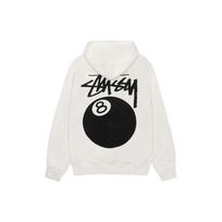 Stussy SS24 8 Ball Hoodie Pigment Dyed In Khaki 1925022 M white