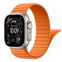 Strap for Apple Watch Ultra 3 Band 49mm 46mm 45mm 44mm 42mm Magnetic Silicone Bracelet Correa iWatch Series 11 10 9 8 7 6 5 Se 3 42 44 45 49 S11-46mm orange