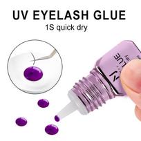 JOMAY 5ML UV Lash Glue For Eyelash Extension Adhesive Waterproof Long Lasting 1S Quick Drying Purple UV Lashes Glue Makeup gray