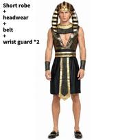 Halloween Costume Pharaoh Cleopatra Adult Teen Stage Dress With Polyester Material Black,M black