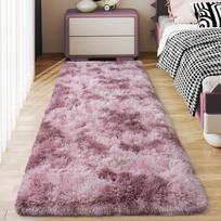 VIKAMA Ultra-Soft Running Rug Bedroom & Hallway Anti-Slip Mat Fluffy Plush Bedside Dormitory Carpet Home Decor 40x60cm 16x24inch