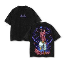 Kid Buu DragonBallZ Anime T-shirt Washed Tee XL black