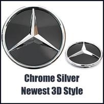 Priekinės grotelės Chromuota žvaigždės emblema Juodas ženklelis Priekinės grotelės Chromuota emblema Tinka Mercedes Benz V-Class W447 2021-2023 gray
