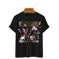 50th Anniversary of Neil Diamond's Hot August Night Rock Cracklin' Rosie Men's T Shirt 2XL juoda