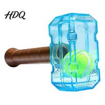 Tpr Rubber Pet Playthings Interactive Squeaky Hammer Dog Toy with Built-in Tennis Ball for Medium And Large Dogs Inside Sound Making Puppy mėlyna