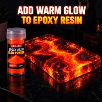 2PCS 20g Glow Pigment Powder for Epoxy Resin River Tables, Trays, Coasters, Jewelry, Crafts and Art, Bright Night Glow Effect 2PCS Orange-red