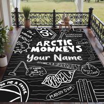 Custom Text Arctic Monkeys Pattern Floor Rug Soft Indoor Carpet Mat Living Room Bedroom 80cmx120cm