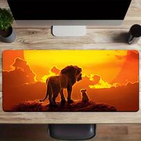 kompiuteris Liūtas ir leopardas Didelis pelės kilimėlis kompiuterio kilimėlis Stalo kilimėlis klaviatūros kilimėlis Biuro žaidimų stalo kilimėlis 40x80x0.2cm