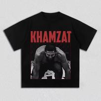Khamzat Chimaev Fighter Graphic T-Shirt Men Women Casual Streetwear Black Short Sleeve Tee 2XL gray