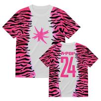 Tyla A*POP Airbrush Tyger Jersey Tee O-neck Short Sleeve Loose Male Tshirts Unisex Streetwear Fashion Design Graphic Print Merch 3XL black