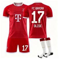 Paaugliams Vaikams Suaugusiems Futbolo Aprangos 2026-27 Bayern Namų #17 OLISE Sportiniai Treniruočių Džersio Rinkinys su Kojinėmis 16 red