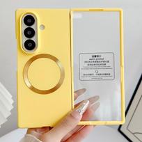 For Samsung Galaxy Z Fold8 7 Fold 6 5 4 3 5G Case Magnetic Wireless Charging with Tempered Glass Screen Protector Hard PC Cover Galaxy Z Fold3 5G
