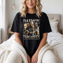 Daemon Targaryen Vintage Tee, Dragon Rider Fan Gift Shirt L black