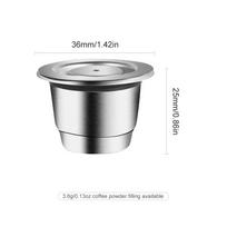 Coffee Capsules Stainless Steel Coffee Maker Pod Filters Cup 0.13oz Capacity for Nespresso U CitiZ Pixie Le Cube Maestria 3 sidabras