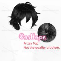 Andy ir Leyley Cosplay Perukas Moterims Vyrams Trumpi Plaukai Juodas Perukas Cosplay Anime Perukai Karščiui Atsparūs Sintetiniai Perukai One Size black