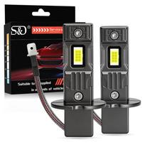 2Pcs 25000LM H7 LED Headlight Bulbs Canbus H4 H1 H3 H11 9005 HB3 9006 HB4 16Core CSP LED Fanless Headlamp Fog Lights Auto Lamp Plug&Play 6000K White H3 gray