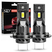2Pcs 25000LM H7 LED Headlight Bulbs Canbus H4 H1 H3 H11 9005 HB3 9006 HB4 16Core CSP LED Fanless Headlamp Fog Lights Auto Lamp Plug&Play 6000K White H7