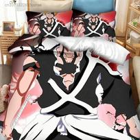 Anime Bleach Thousand-Year Blood War Bedding Set Bedroom Soft Modern Bedspreads Comefortable Duvet Cover Quilt Cover Pillowcase EU single(135x200cm) black