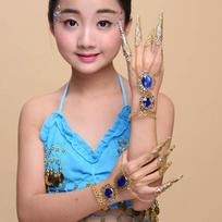 Hollow Finger Tip Protection Jewelry Belly Dance Bracelet Nail Rings Knuckle Rings Golden Finger D brown