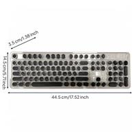 104 Pieces Waterproof edgyStyle Keycaps with Zhuyin Legends Retro-Industrial gray