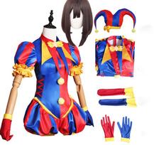 Pomni Cosplay Kostiumai Klouno Uniforma Perukai Anime Nuostabus Skaitmeninis Cirko Vaidmenų Žaidimas Helovino Karnavalo Šventės Apranga Komiksų Konvencija L blue