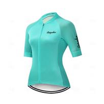RAPHA Womens Short Sleeve Cycling Jersey Bib Shorts Set Road Bike Quick Dry Wear S