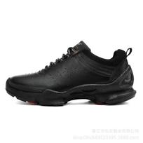 Commuter business leather shoes men's first layer cowhide non-slip casual walking shoes 45 black