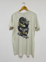 Vintage 90s Stussy Clothing : Dragon Streetwear T-Shirt / LA Street / Skate Surf / Rare / Cream / L / 90s Skateboard / 90s Skateboards Cult XL black