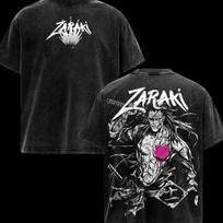 BLEACH Kenpachi Zaraki Anime Graphic Streetwear Men Women Washed Cotton Tshirts Vintage Casual Clothing Oversized Street T-shirt M juoda
