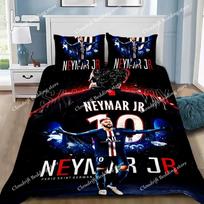Game Football Star Neymars Duvet Cover Pillowcase Bedding Set Adult Boy Girl Bedroom Decoration Children Gift Single Double Size 70x133cm 2pcs gray
