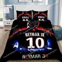 Game Football Star Neymars Duvet Cover Pillowcase Bedding Set Adult Boy Girl Bedroom Decoration Children Gift Single Double Size AU Single 140x210cm