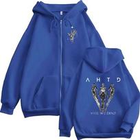 The Weeknd After Hours Til Dawn Tour 2026 Zipper Hoodie Men's Women Fleece Fashion Retro Long Sleeve Oversized Coats Sweatshirt L blue