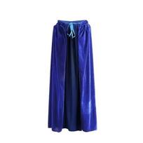 Integrated Hood Stage Cloak Velvet Fabric Holiday Outerwear Cape Coat  Halloween Party XL 170CM