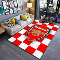 Arsenal Red Shield Carpet suitable as a non-slip mat for the living room or bedroom sofa 70x100cm( 27x39in )