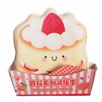 Fidget Creative Cartoon Cake Notepad PU Cover 81 Sheets Mini Squeeze Diary Durable Soft Squishy Notebook Stationery Use