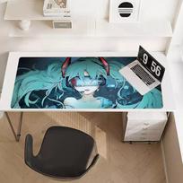 Hatsune Miku pliušinis ilgas žaidimų pelės kilimėlis Anime estetinė stalo kilimėlis Neslystantis žaidėjo pelės kilimėlis Dydis klaviatūroms Kilimėlis 40x80x0.2cm